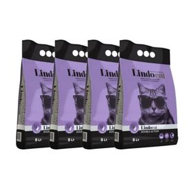 Lindo Cat Lavanta ve Argan Kokulu İnce Taneli Topaklaşan 4x5 lt Kedi Kumu