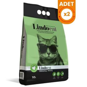 Lindo Cat Original İnce Taneli Kokusuz Topaklanan 2x10 lt Kedi Kumu