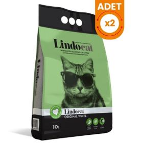 Lindo Cat Original İnce Taneli Kokusuz Topaklanan 2x10 lt Kedi Kumu