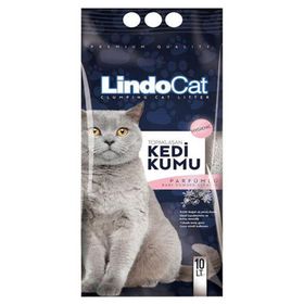 Lindo Cat Topaklanan Bebek Pudralı 10 lt Hijyenik Kalın Taneli Parfümlü Kedi Kumu