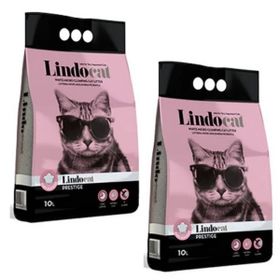 Lindo Cat Topaklaşan Bebek Pudrası Kokulu İnce Taneli 10x2 lt Kedi Kumu