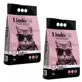 Lindo Cat Topaklaşan Bebek Pudrası Kokulu İnce Taneli 10x2 lt Kedi Kumu