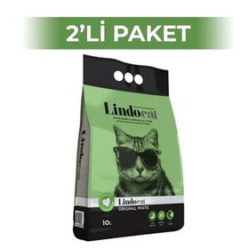 Lindocat 2x10 lt Topaklaşan Kokusuz İnce Taneli Bentonit Kedi Kumu