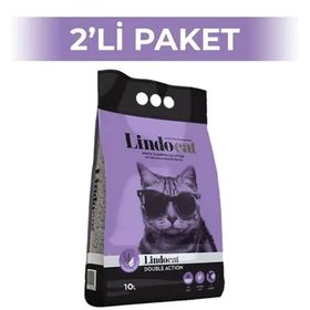 Lindocat 2x10 lt Topaklaşan Lavantalı İnce Taneli Bentonit Kedi Kumu