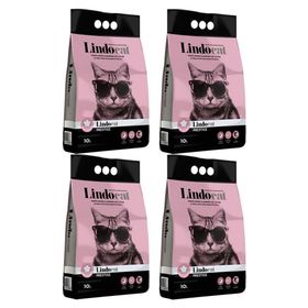 Lindocat Bebek Pudrası Parfümlü 4x10 lt İnce Kedi Kumu