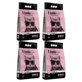 Lindocat Bebek Pudrası Parfümlü 4x10 lt İnce Kedi Kumu
