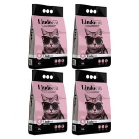 Lindocat Bebek Pudrası Parfümlü 4x10 lt İnce Kedi Kumu