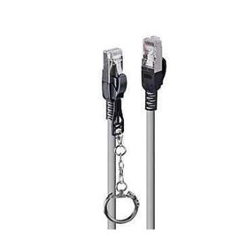 Lindy LIN-47602 1 mt CAT 6A 500 MHz S-FTP Güvenlik için Kilitlenebilir Gri Patch Cord Kablo