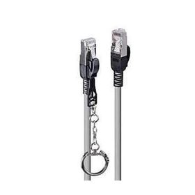 Lindy LIN-47602 1 mt CAT 6A 500 MHz S-FTP Güvenlik için Kilitlenebilir Gri Patch Cord Kablo