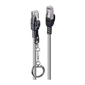 Lindy LIN-47605 3 mt Cat 6A 500 MHz S-FTP Güvenlik için Kilitlenebilir Gri Patch Cord Kablo