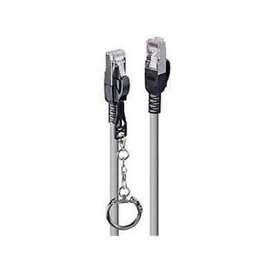 Lindy LIN-47605 3 mt Cat 6A 500 MHz S-FTP Güvenlik için Kilitlenebilir Gri Patch Cord Kablo