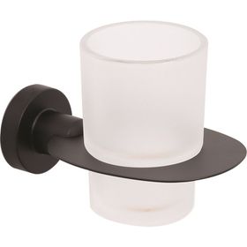 Line Bathroom MASTER Buzlu Cam Mat Siyah Diş Fırçalık