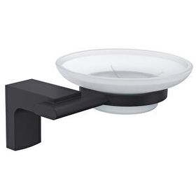 Line Bathroom Viona Mat Siyah Buzlu Cam Sabunluk