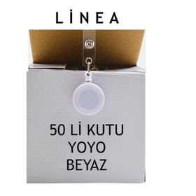 Linea Yoyo Yuvarlak Beyaz 50 Adet Yaka Kartlığı