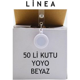 Linea Yoyo Yuvarlak Beyaz 50 Adet Yaka Kartlığı