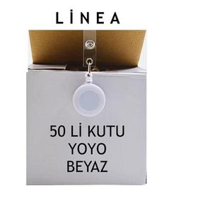 Linea Yoyo Yuvarlak Beyaz 50 Adet Yaka Kartlığı