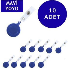Linea Yoyo Yuvarlak Mavi 10 Adet Yaka Kartlığı