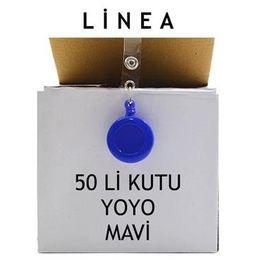 Linea Yoyo Yuvarlak Mavi 50 Adet Yaka Kartlığı