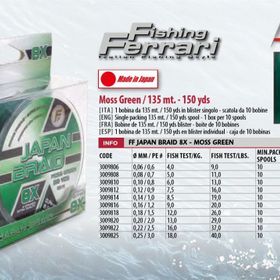 Lineaeffe Japan Braid Green 0,10 mm 135 mt 8 Örgü İp