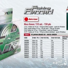 Lineaeffe Japan Braid Green 135 m 8 Örgü 0.14 mm Misina