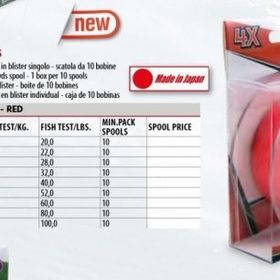 Lineaeffe Japon Braid Red 500 m 4 Örgü İp