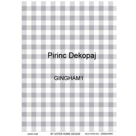 Lineart LA-GINGHAM1 Pirinç Dekupaj Kağıdı