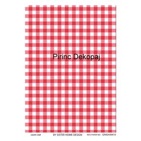 Lineart LA-GINGHAM10 Pirinç Dekupaj Kağıdı