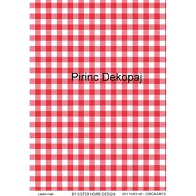 Lineart LA-GINGHAM10 Pirinç Dekupaj Kağıdı