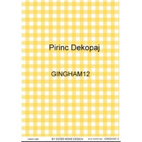 Lineart LA-GINGHAM12 Pirinç Dekupaj Kağıdı