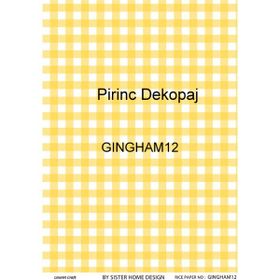 Lineart LA-GINGHAM12 Pirinç Dekupaj Kağıdı