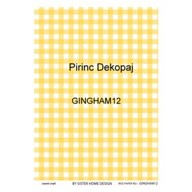Lineart LA-GINGHAM12 Pirinç Dekupaj Kağıdı
