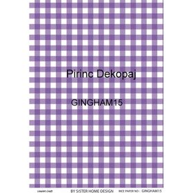 Lineart LA-GINGHAM15 Pirinç Dekupaj Kağıdı