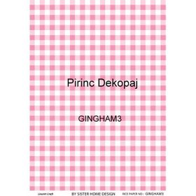 Lineart LA-GINGHAM3 Pirinç Dekupaj Kağıdı