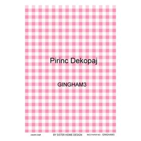 Lineart LA-GINGHAM3 Pirinç Dekupaj Kağıdı