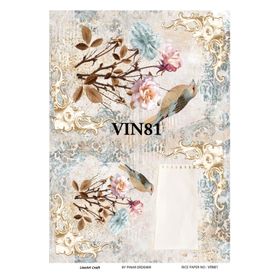 Lineart VIN81 Pirinç Dekupaj Kağıdı