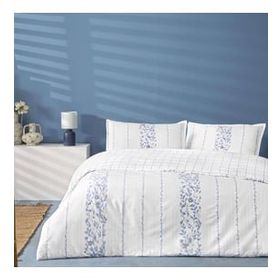 Linens Allday Pearl Pamuk Saten Mavi King Nevresim Takımı