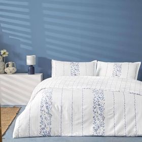 Linens Allday Pearl Pamuk Saten Mavi Tek Kişilik Nevresim Takımı