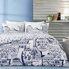 Linens Allday Tuscan Pamuk Saten Mavi 200x220 cm Çift Kişilik Nevresim Takımı