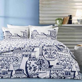 Linens Allday Tuscan Pamuk Saten Mavi 200x220 cm Çift Kişilik Nevresim Takımı