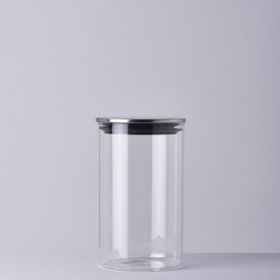 Linens Basic Cam Metal Kapak 10x10x17 cm Kavanoz