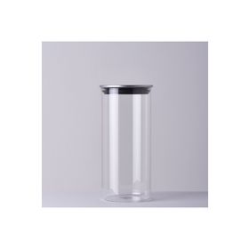 Linens Basic Cam Metal Kapak 10x10x22 cm Kavanoz
