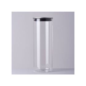 Linens Basic Cam Metal Kapak 10x10x28 cm Kavanoz