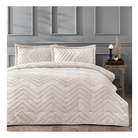 Linens Borneo Taş Çift Kişilik Yatak Örtüsü Seti