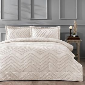 Linens Borneo Taş Çift Kişilik Yatak Örtüsü Seti