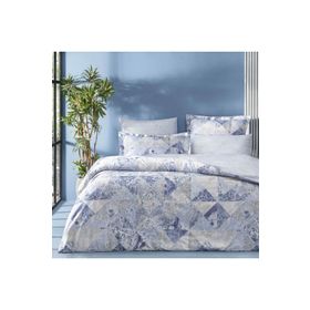 Linens Elation Pamuk Saten Mavi 200x220 cm Çift Kişilik Nevresim Takımı