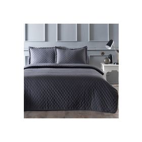 Linens Gardenia Antrasit Çift Kişilik Yatak Örtüsü Seti
