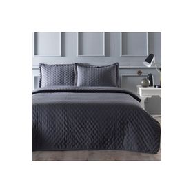 Linens Gardenia Antrasit Çift Kişilik Yatak Örtüsü Seti
