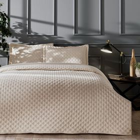 Linens Gardenia Bej Çift Kişilik Yatak Örtüsü Seti