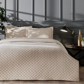 Linens Gardenia Bej Çift Kişilik Yatak Örtüsü Seti