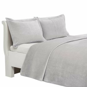 Linens Glace Çift Kişilik Gri Yatak Örtüsü